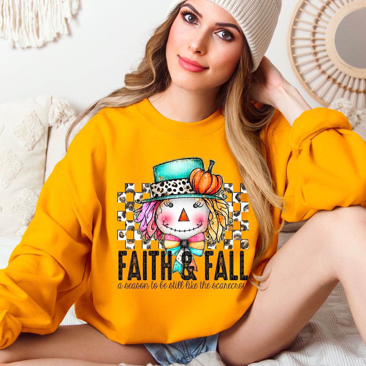 Faith & Fall a season to be still like the scarecrow-DTF Transfer