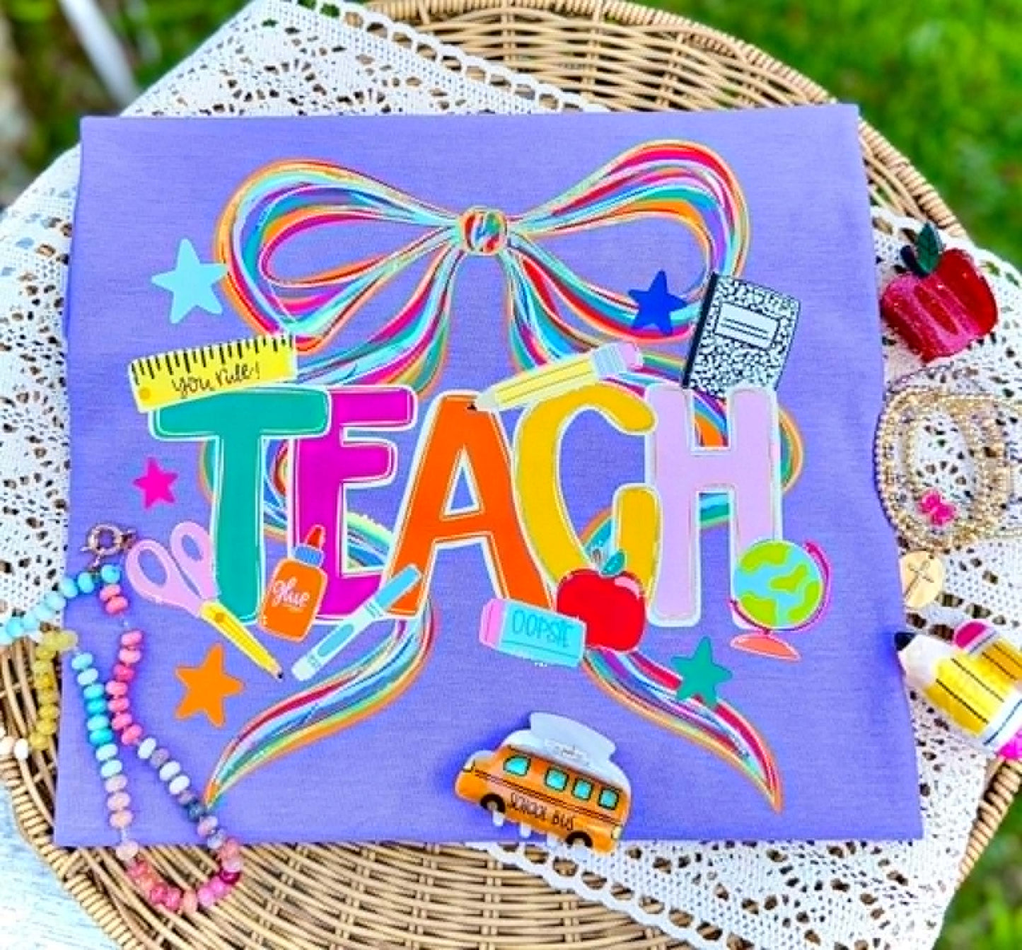 Teach Coquette Bow- DTF Transfer