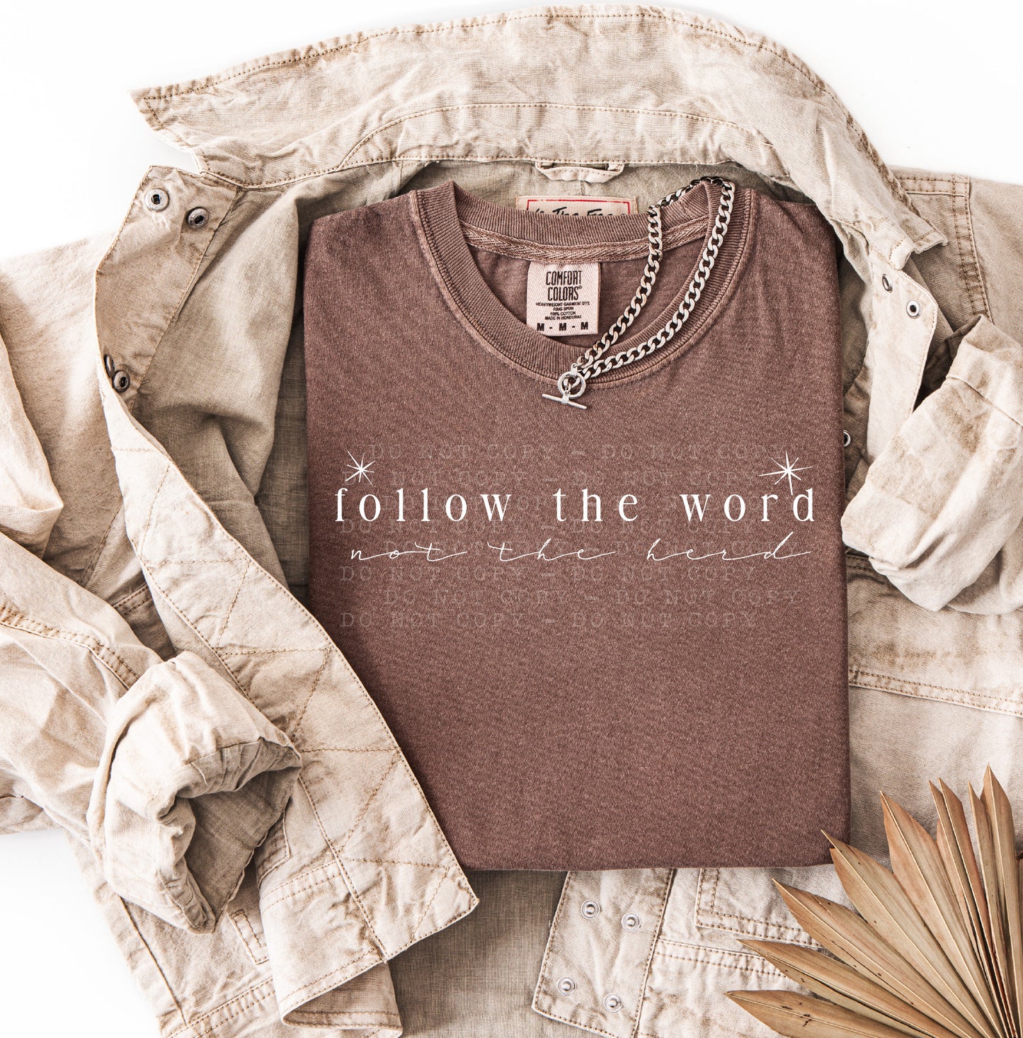 follow the word not the herd-screenprint transfer
