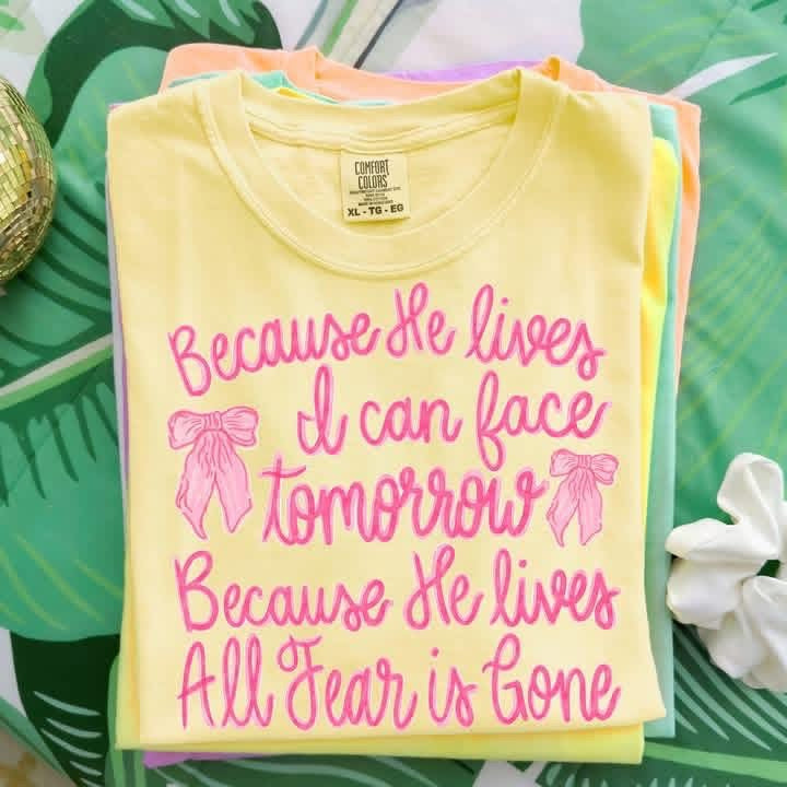 Because He lives I can face tomorrow-DTF Transfer