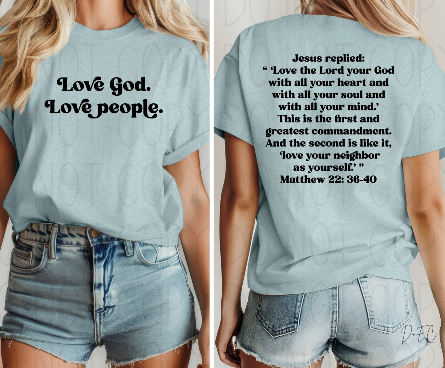 Love God. Love People-SET-dtf transfer