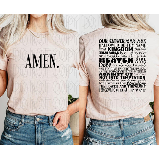 The Lord's Prayer-Amen-SET-DTF Transfer