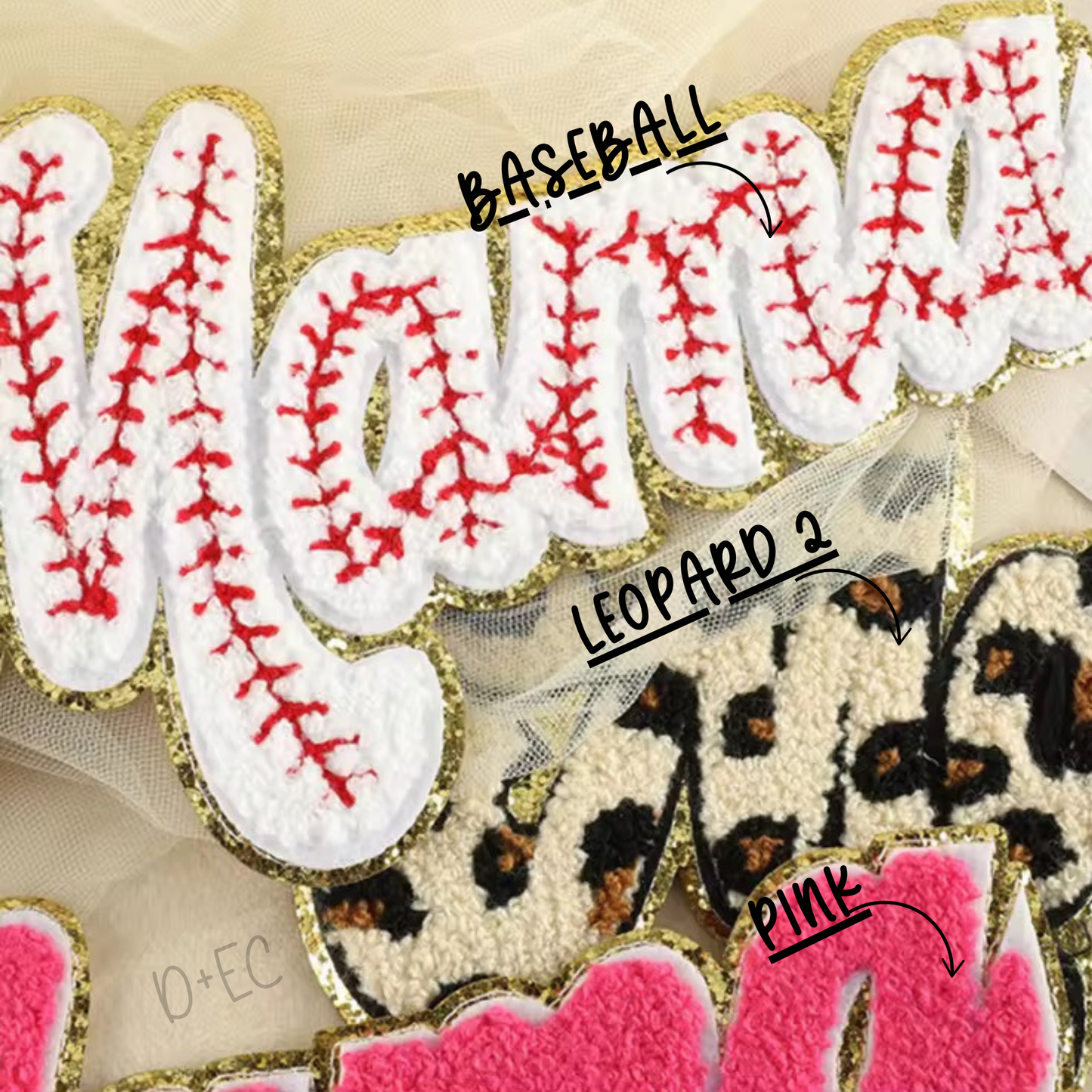 Glitter-Mama-Embroidery Patches- Chenille Patch