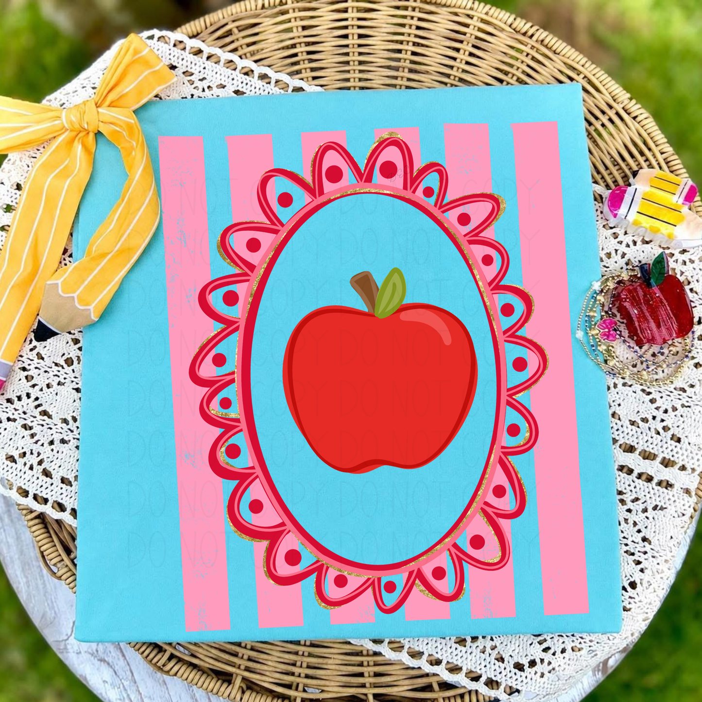 Apple Striped- DTF Transfer