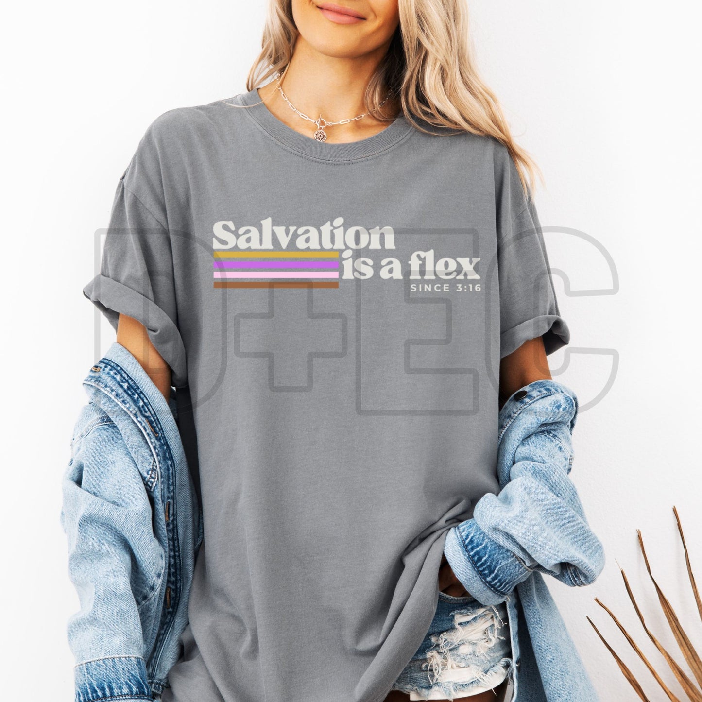 Salvation is a flex- DTF Transfer