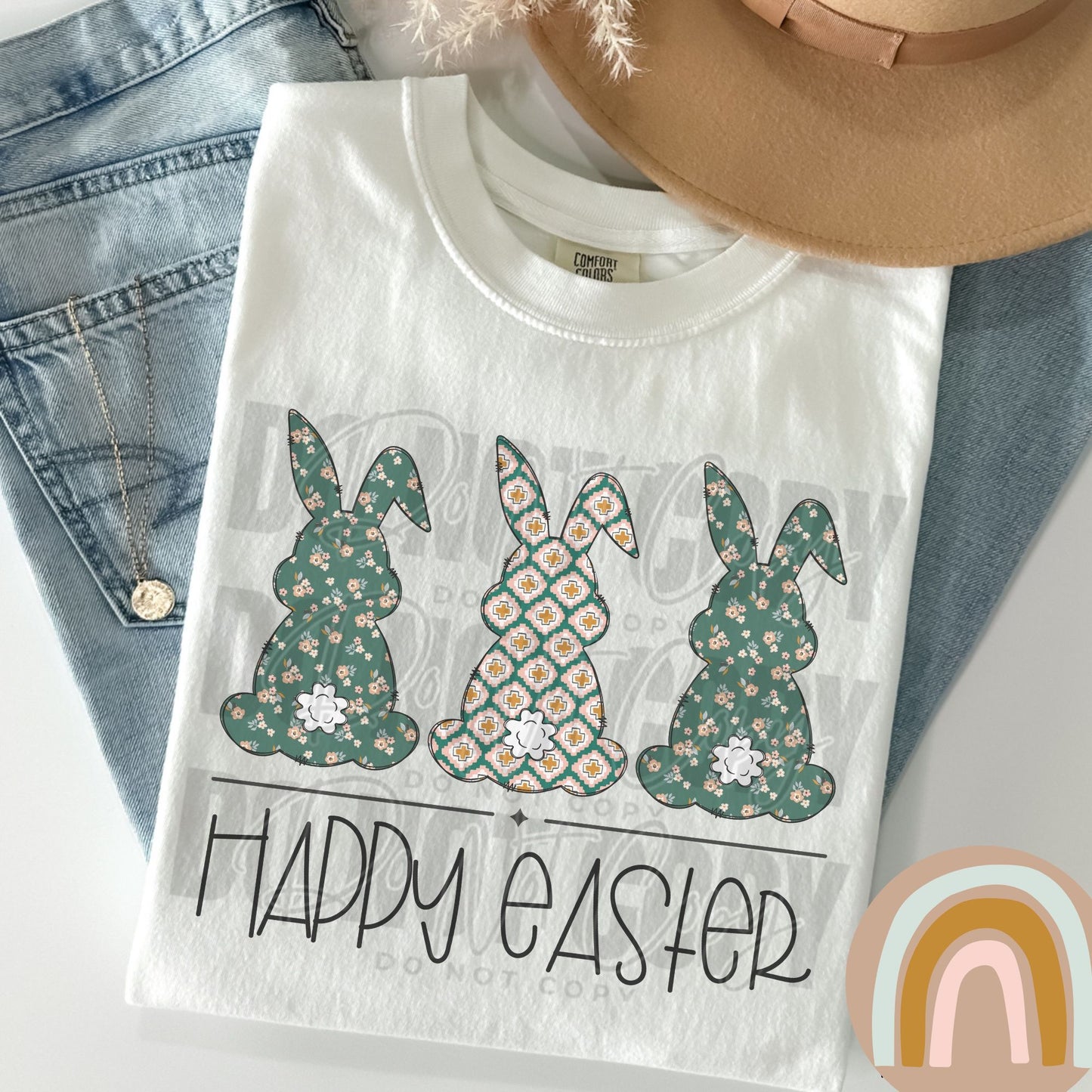 Happy Easter Bunny Trio - DTF Transfer