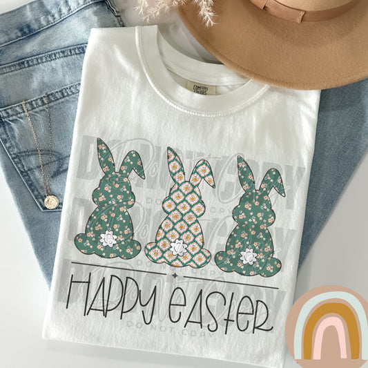 Happy Easter Bunny Trio - DTF Transfer