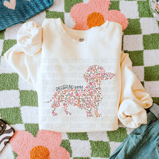 Dog Mom Floral- DTF Transfer
