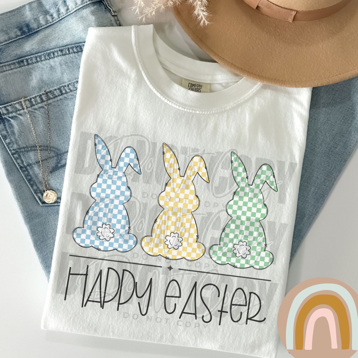 Happy Easter Bunny Trio - DTF Transfer