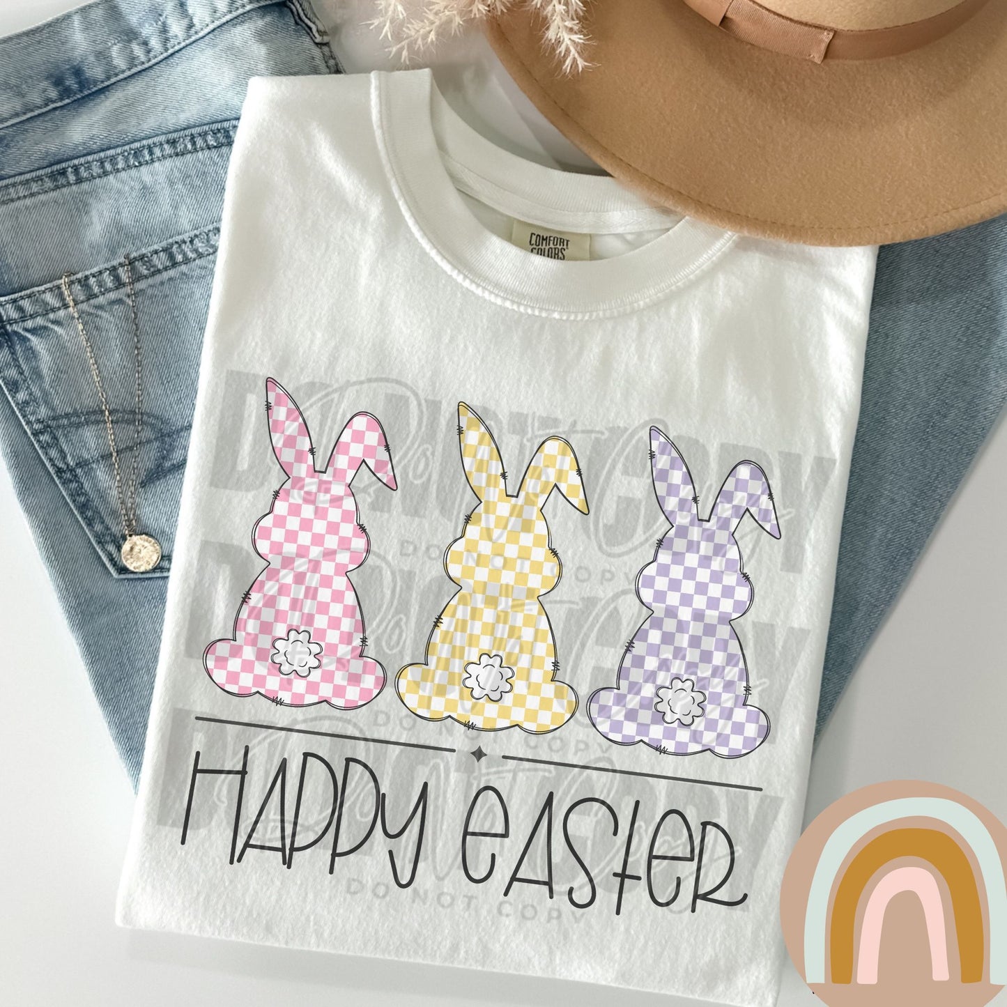 Happy Easter Bunny Trio - DTF Transfer