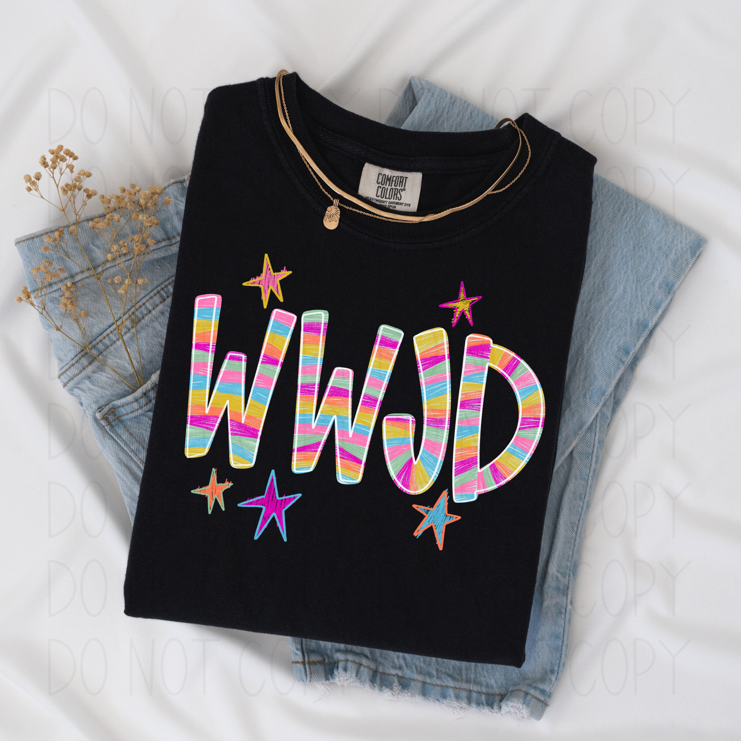 WWJD bright - DTF Transfer