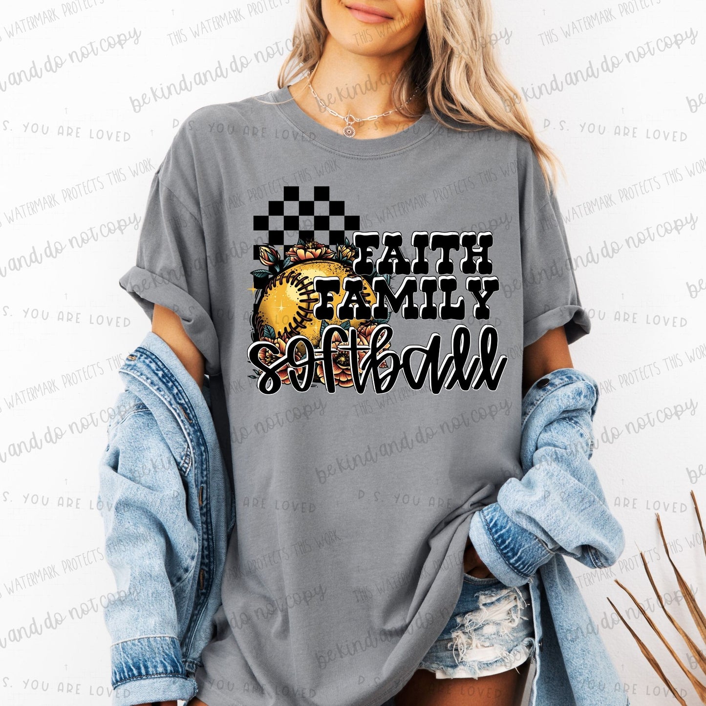 Family Faith Softball-DTF Transfer