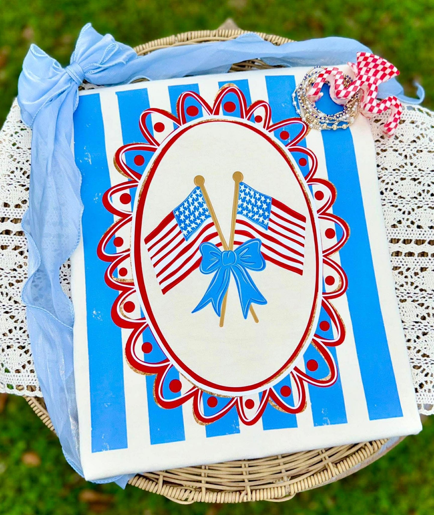 flags with stripes- DTF Transfer