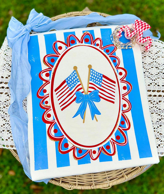 flags with stripes- DTF Transfer