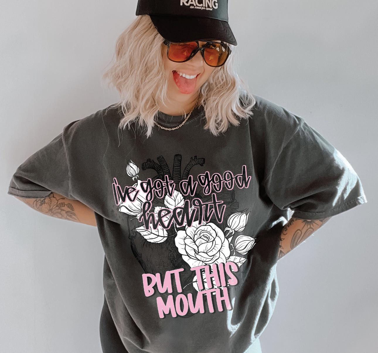 I've got a good heart but this mouth-DTF Transfer
