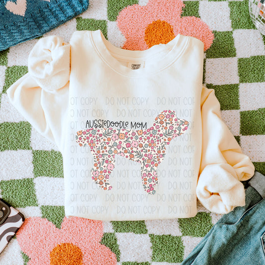Aussiedoodle Dog Mom-Comfort Color Sweatshirt