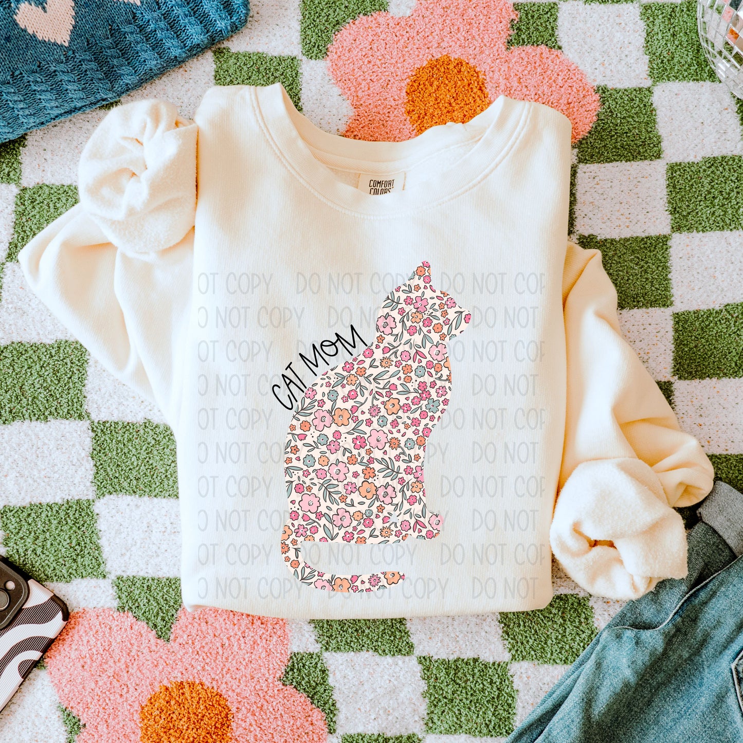 Cat Mom Floral- DTF Transfer