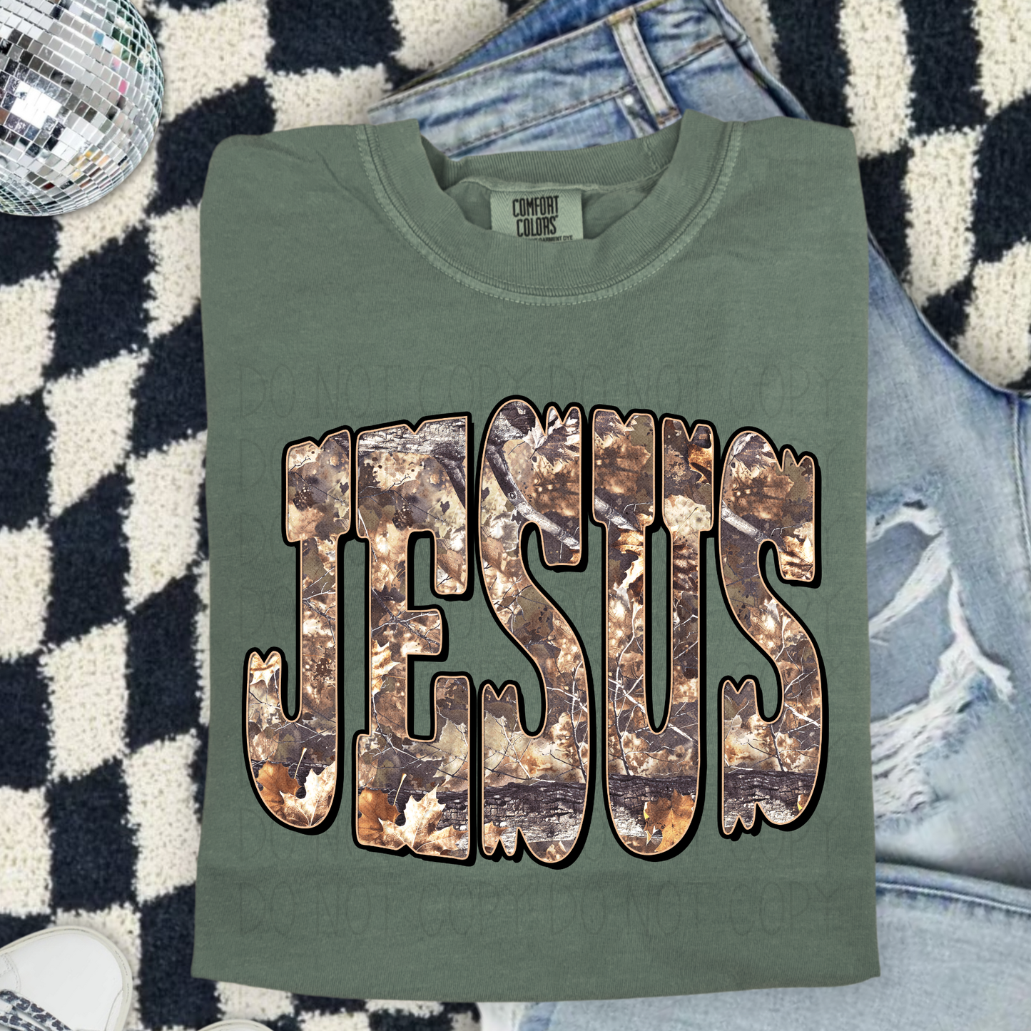 Jesus camo- DTF Transfer