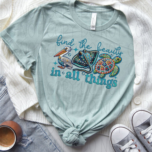 Find the beauty in all things-Faux Embroidery-DTF Transfer
