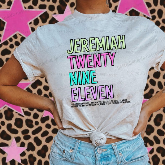 Jeremiah 29:11-DTF Transfer