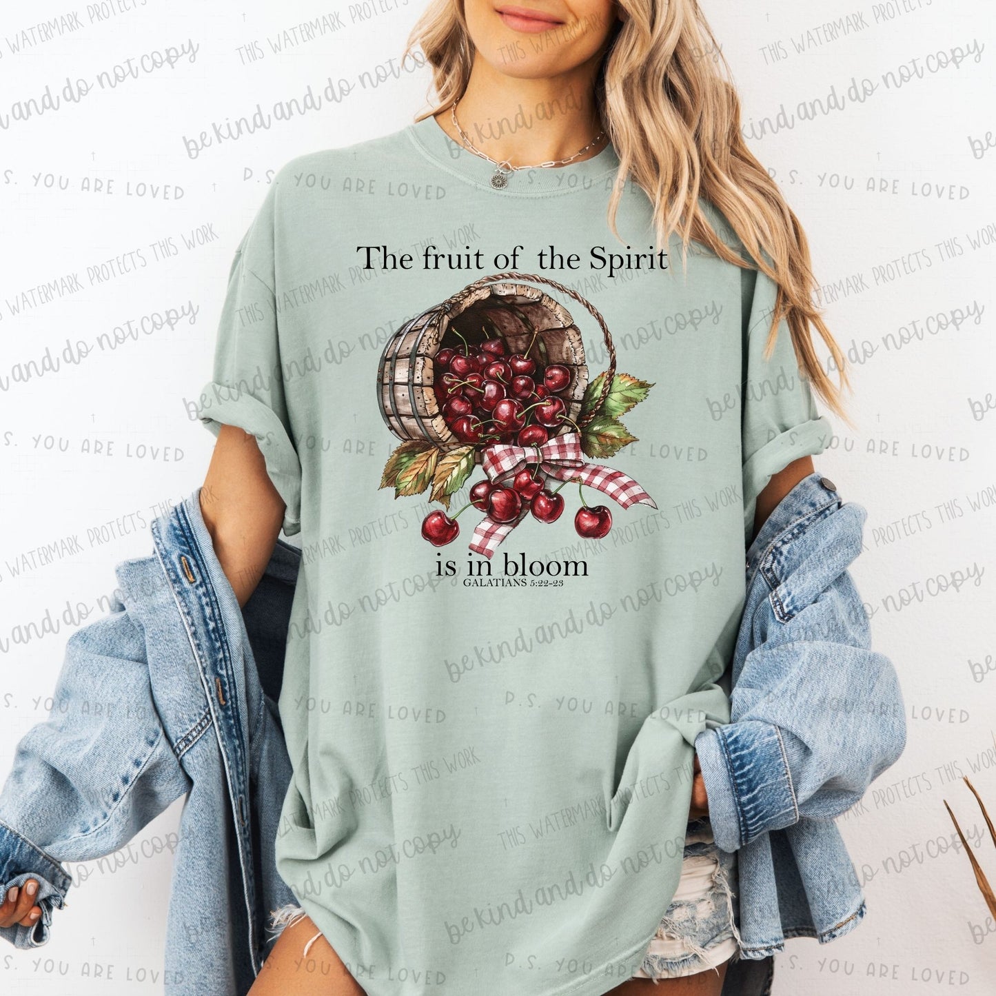 The fruit of the Spirit is the bloom Galatians 5:22-23-DTF Transfer