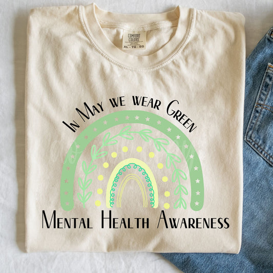 In may we wear green mental health awareness-DTF Transfer
