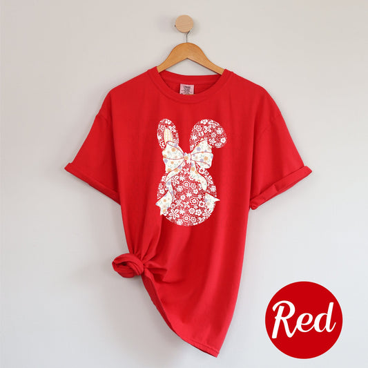 Bunny floral bow- DTF Transfer