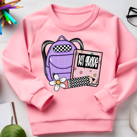 Girl Grade Backpack & Notebook- DTF transfer