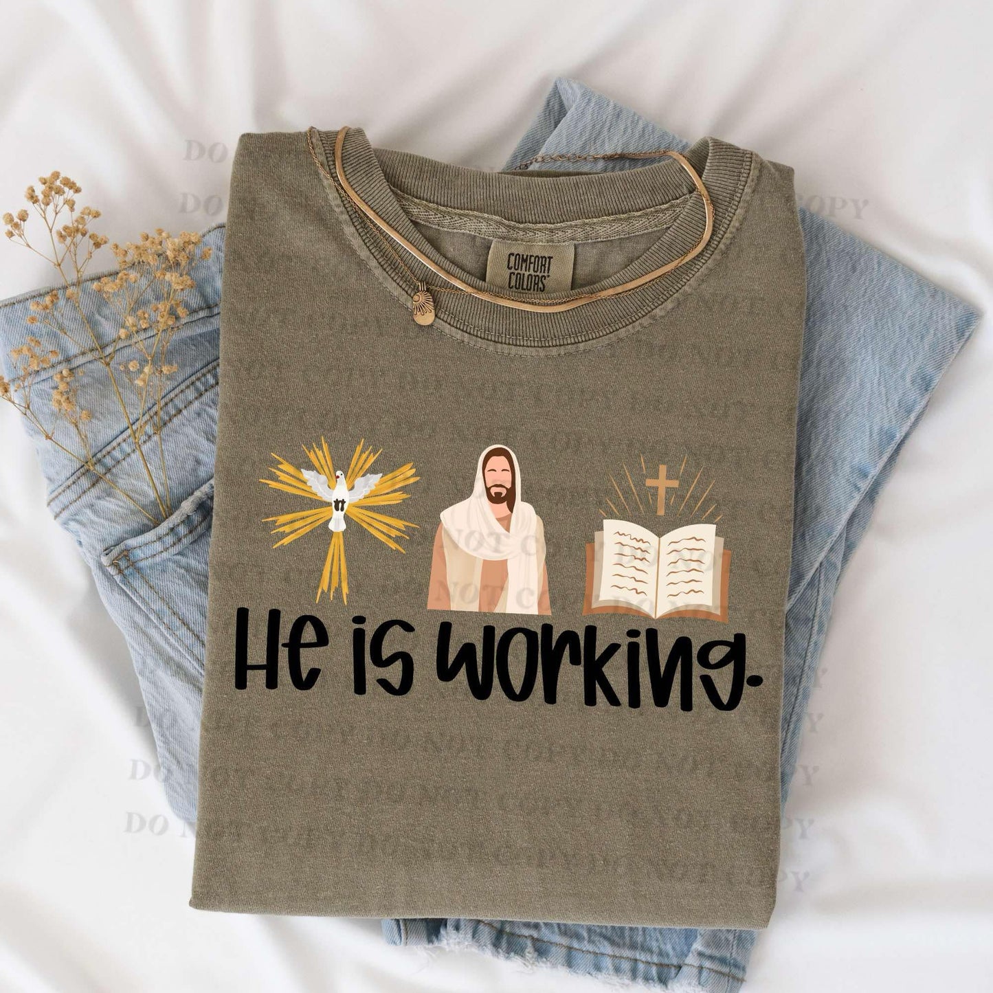 He is working 3 - DTF Transfer