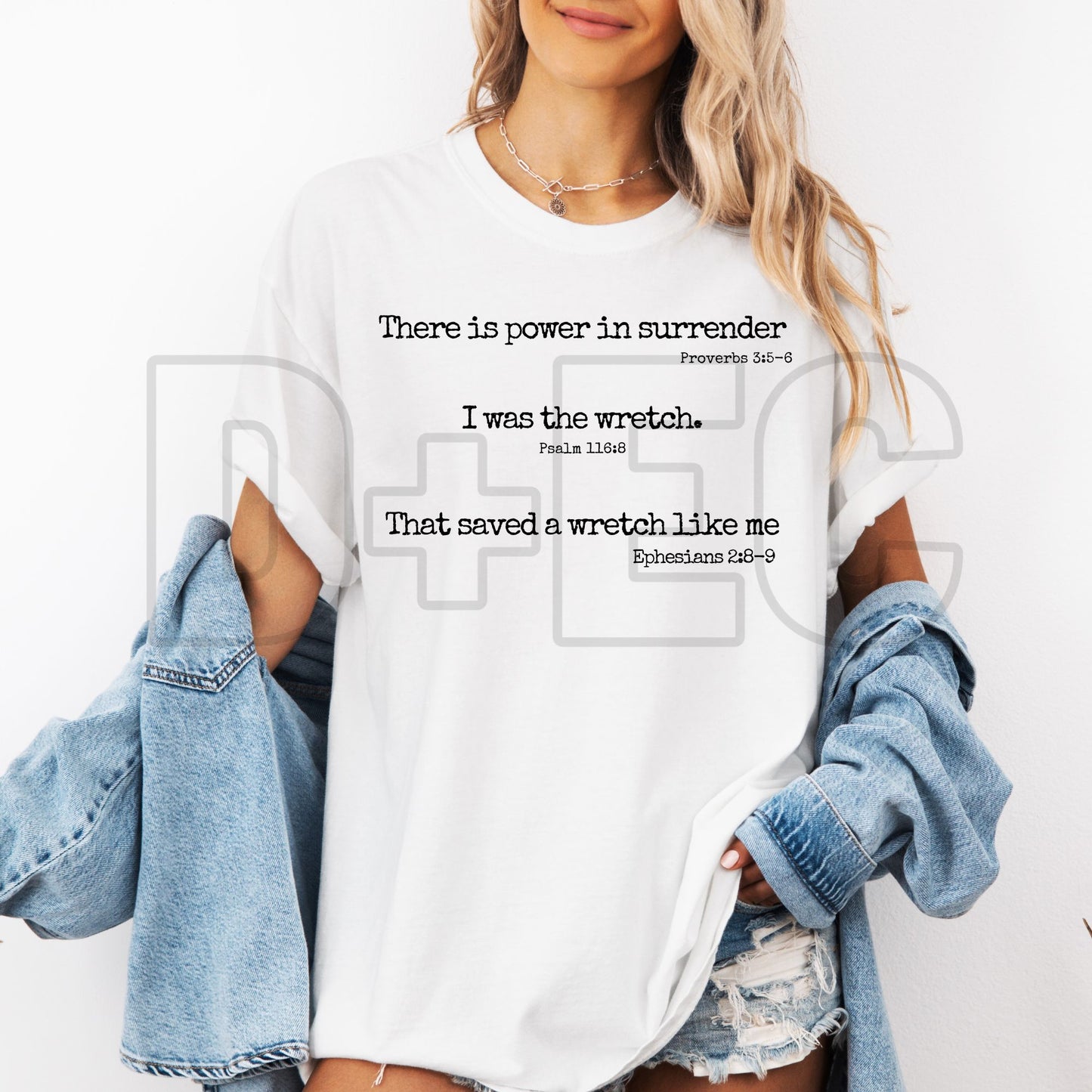 There is power in surrender Proverbs 3:5-6- DTF Transfer