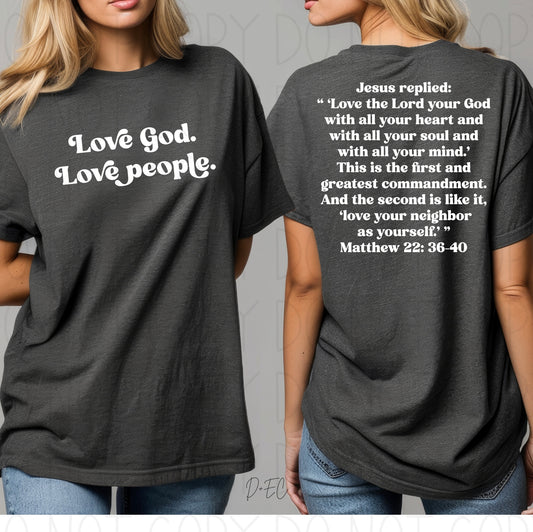 Love God. Love People-SET-dtf transfer