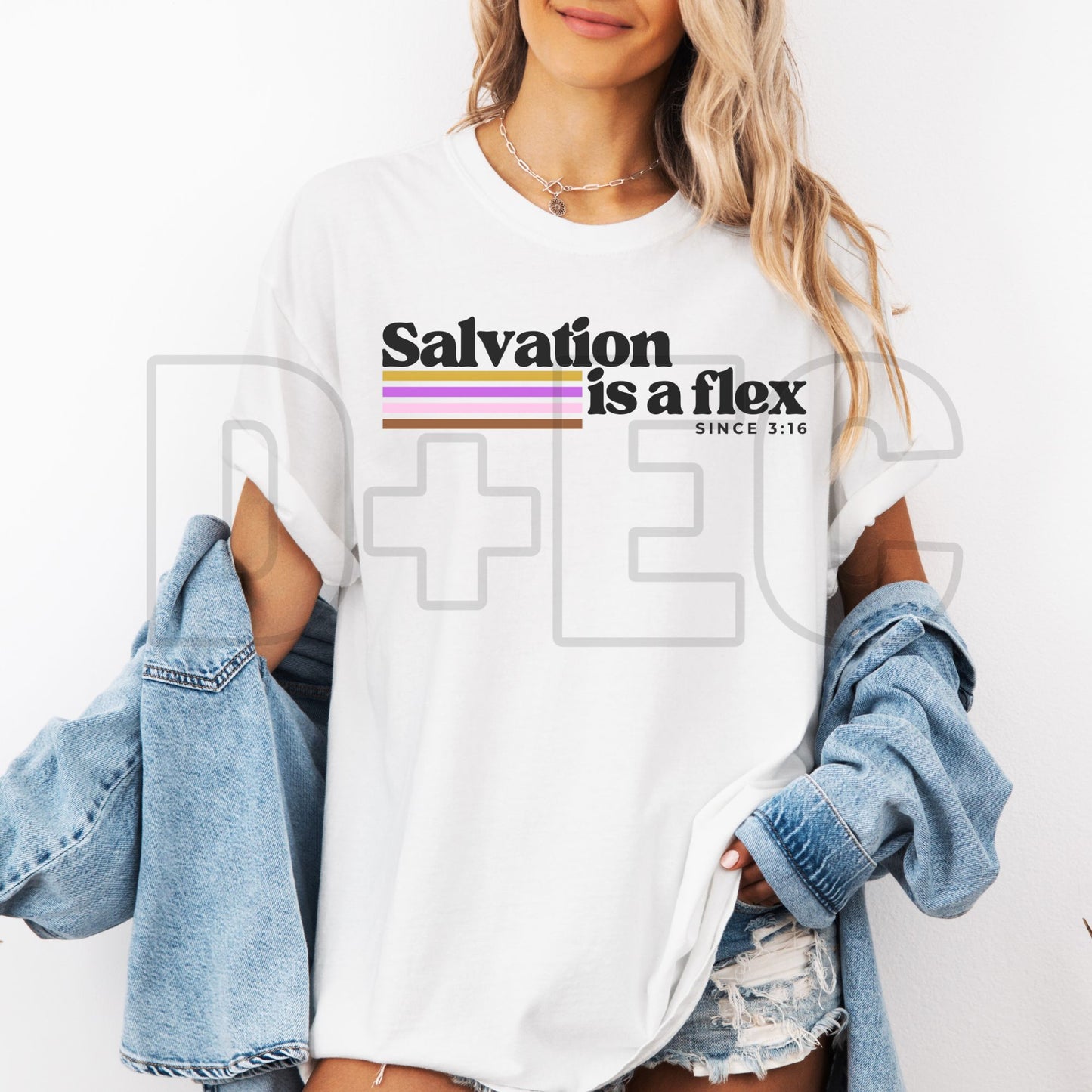 Salvation is a flex- DTF Transfer