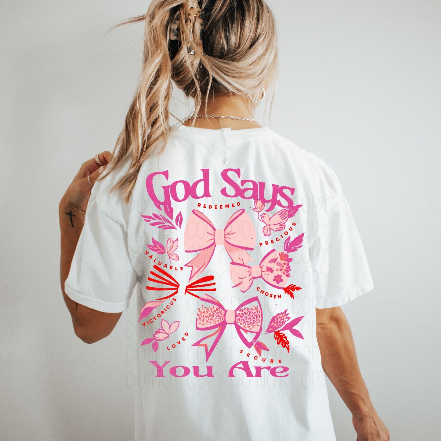 God says you are bow pocket- comfort color