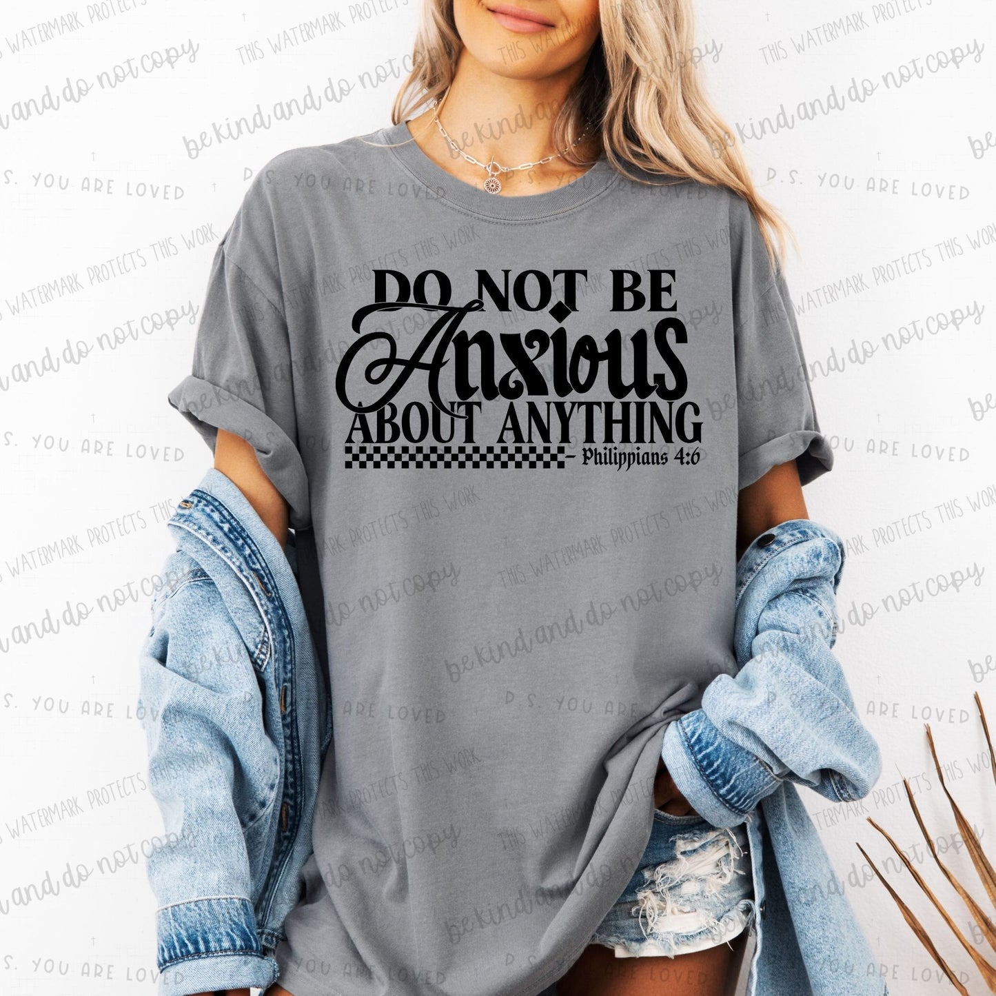 Do not be anxious about anything Philippians 4:6-DTF Transfer