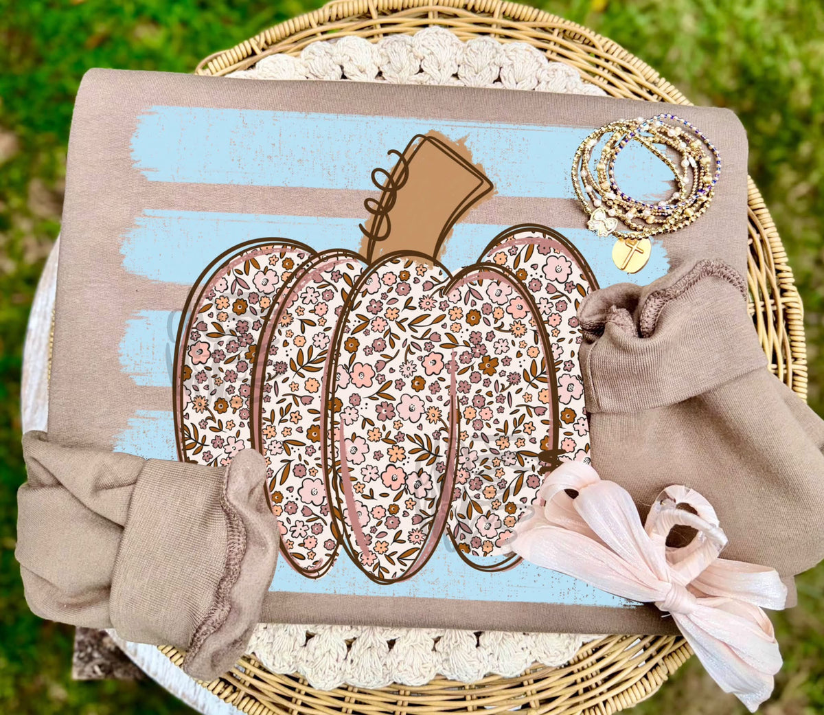 Floral Pumpkin - DTF Transfer