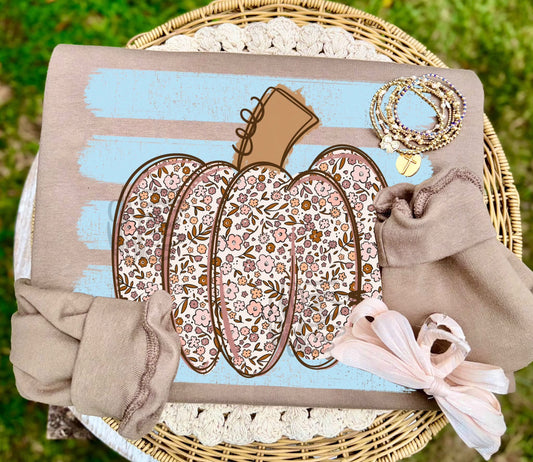 Floral Pumpkin - DTF Transfer