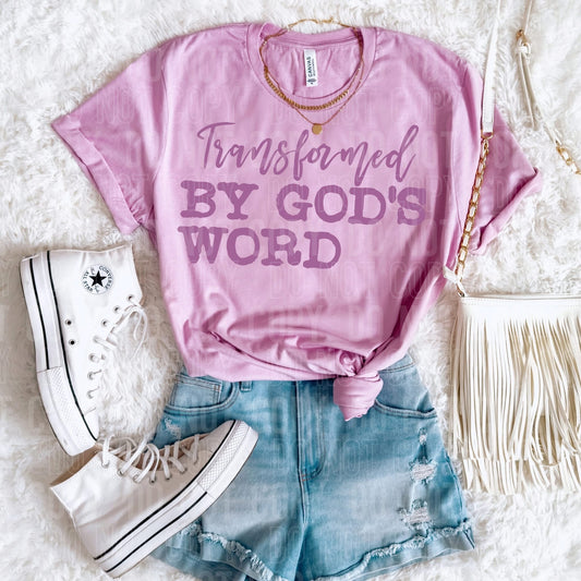 Transformed By God's word-DTF Transfer