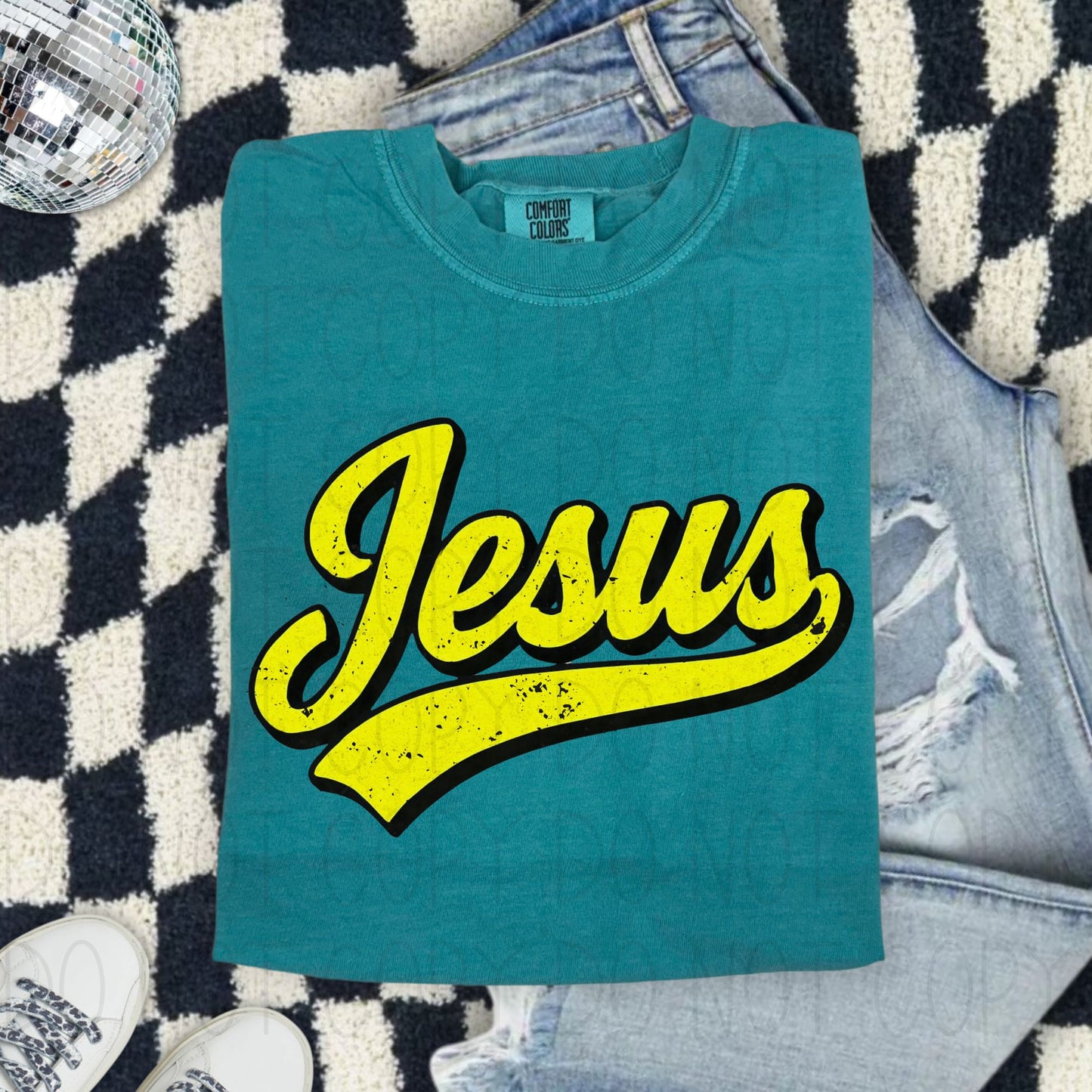 Jesus yellow/black- DTF Transfer