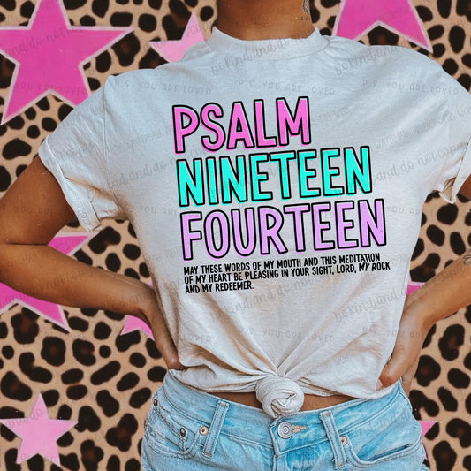 Psalm 19:14-DTF Transfer