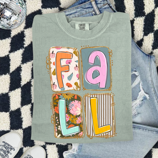 Fall Girly Brushstroke-  DTF Transfer