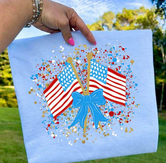 USA Flags splatter- DTF Transfer