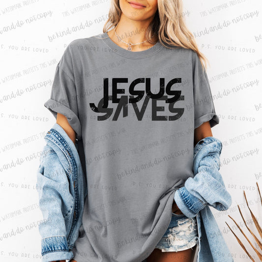 Jesus Saves-DTF Transfer
