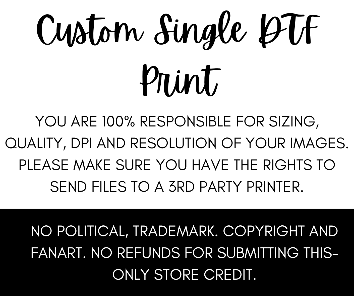 CUSTOM SINGLE DTF-Transfer