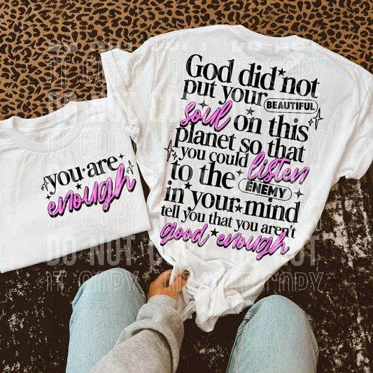 You are enough-SET- DTF Transfer