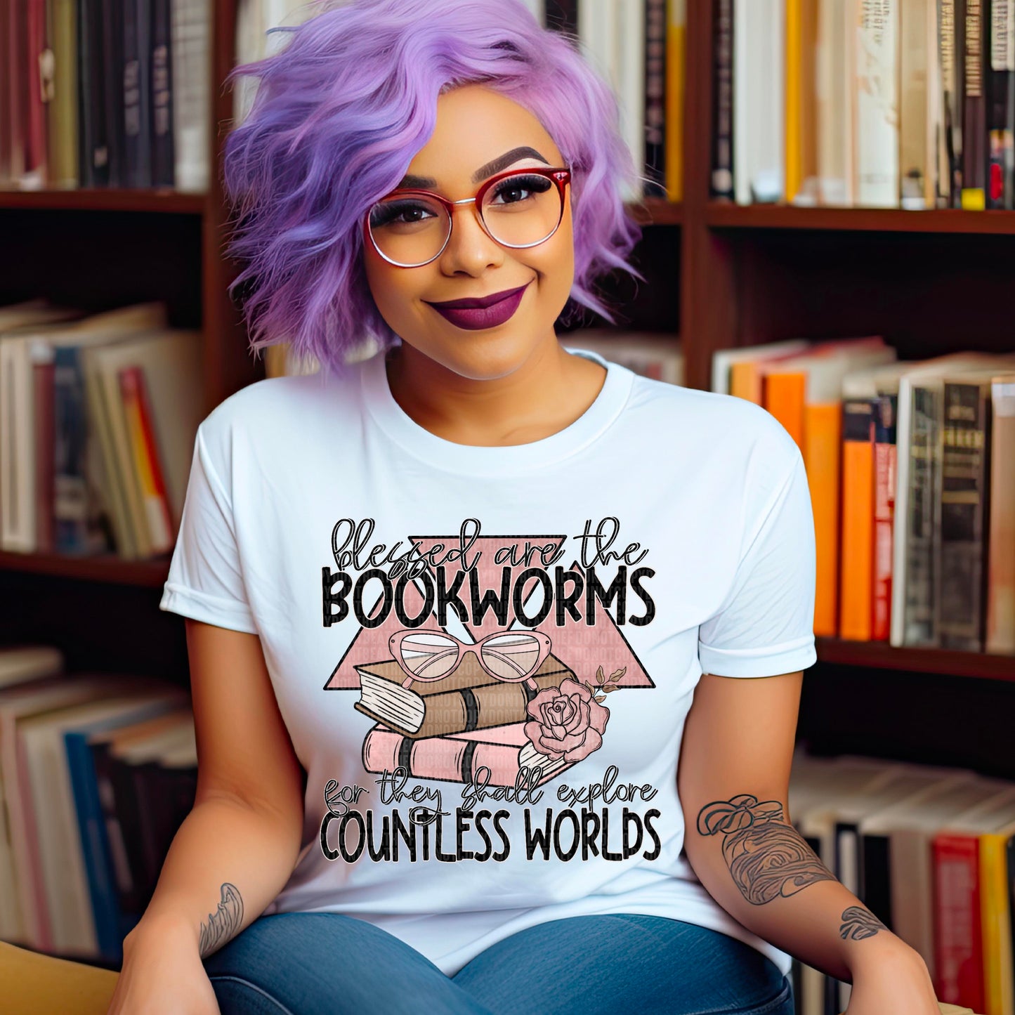 Blessed are the Bookworms-DTF Transfer