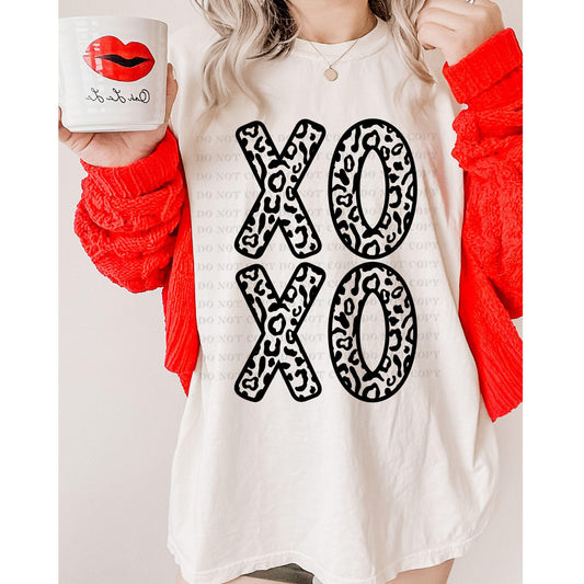 XOXO Leopard-Black-Comfort Color-Tee