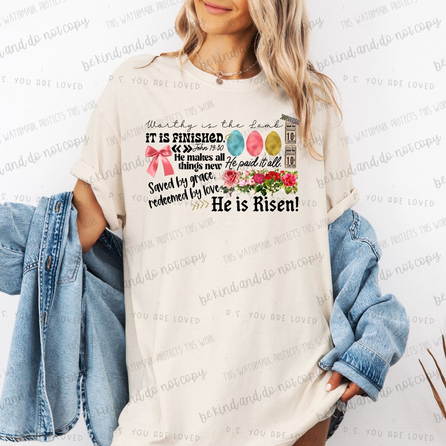 Worthy is the lamb He is Risen-DTF Transfer