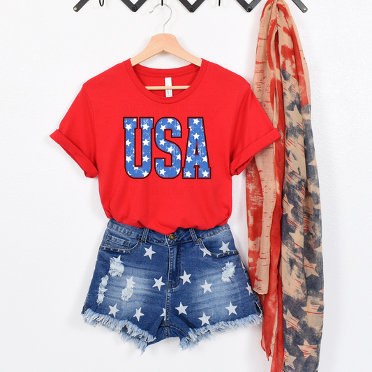 USA Star Dressed- DTF Transfer