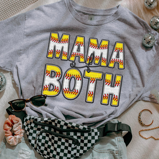 Mama of Both-Baseball & Softball-DTF Transfer