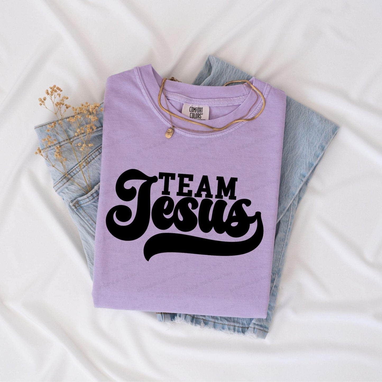 Team Jesus-Black Ink- Comfort Color